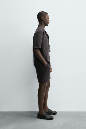 SEERSUCKER STRIPE COMFORT BERMUDA SHORTS - Image 4