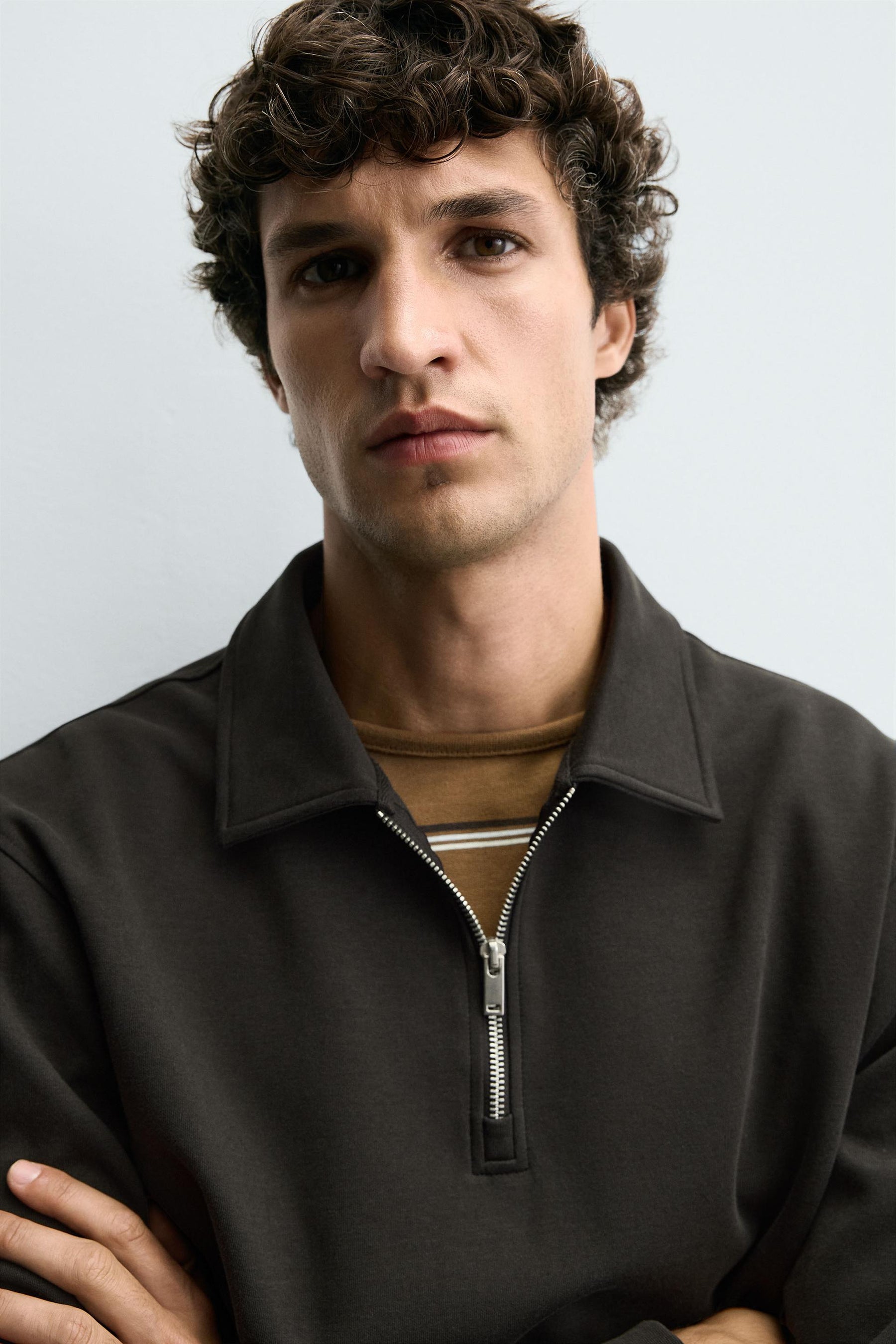 INTERLOCK POLO SWEATSHIRT WITH ZIP - Image 5