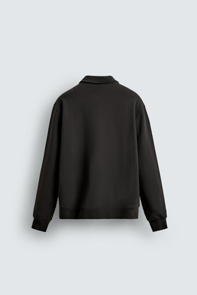 INTERLOCK POLO SWEATSHIRT WITH ZIP - Image 7