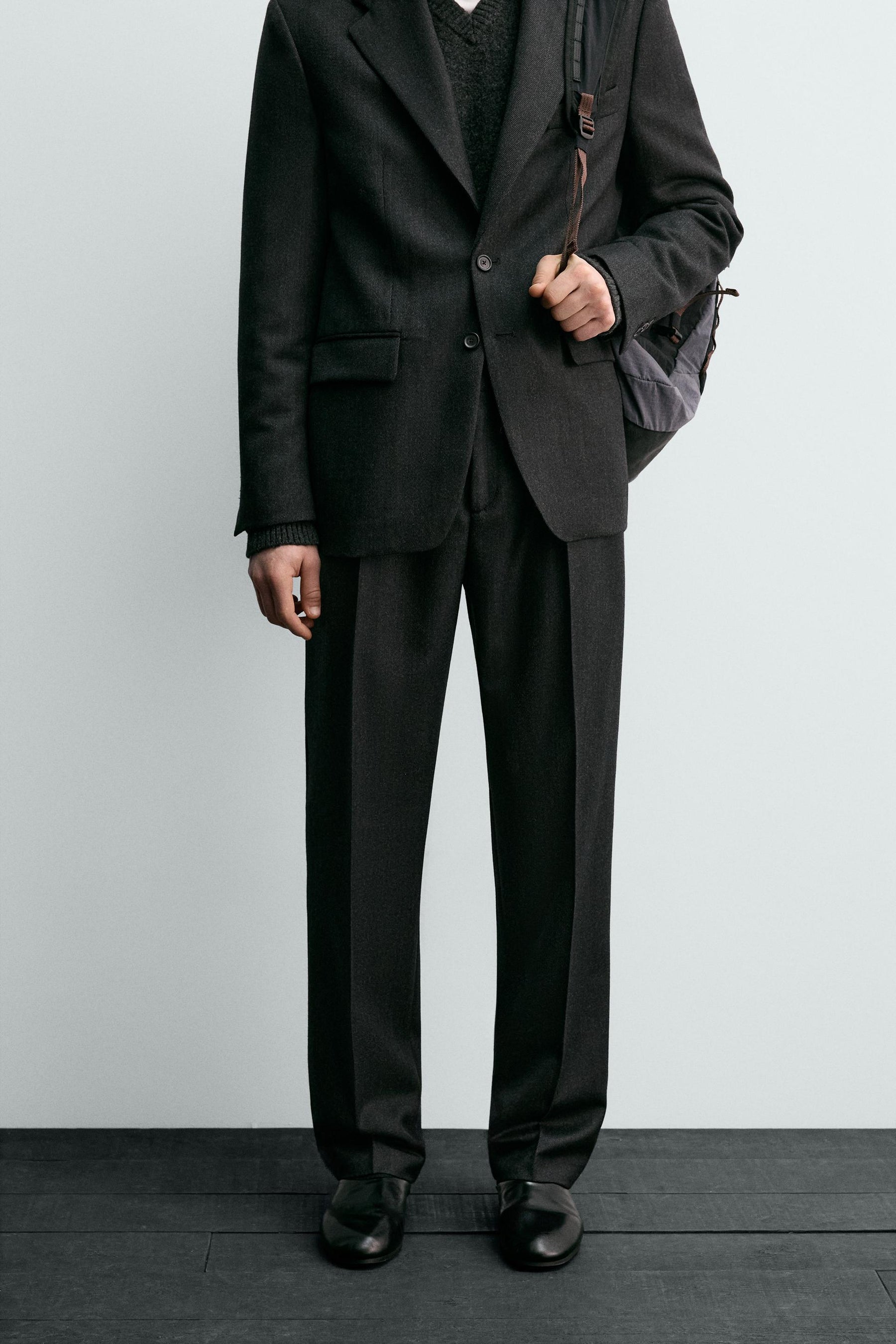 AARON LEVINE X WOOL TWILL SUIT TROUSERS - Image 2