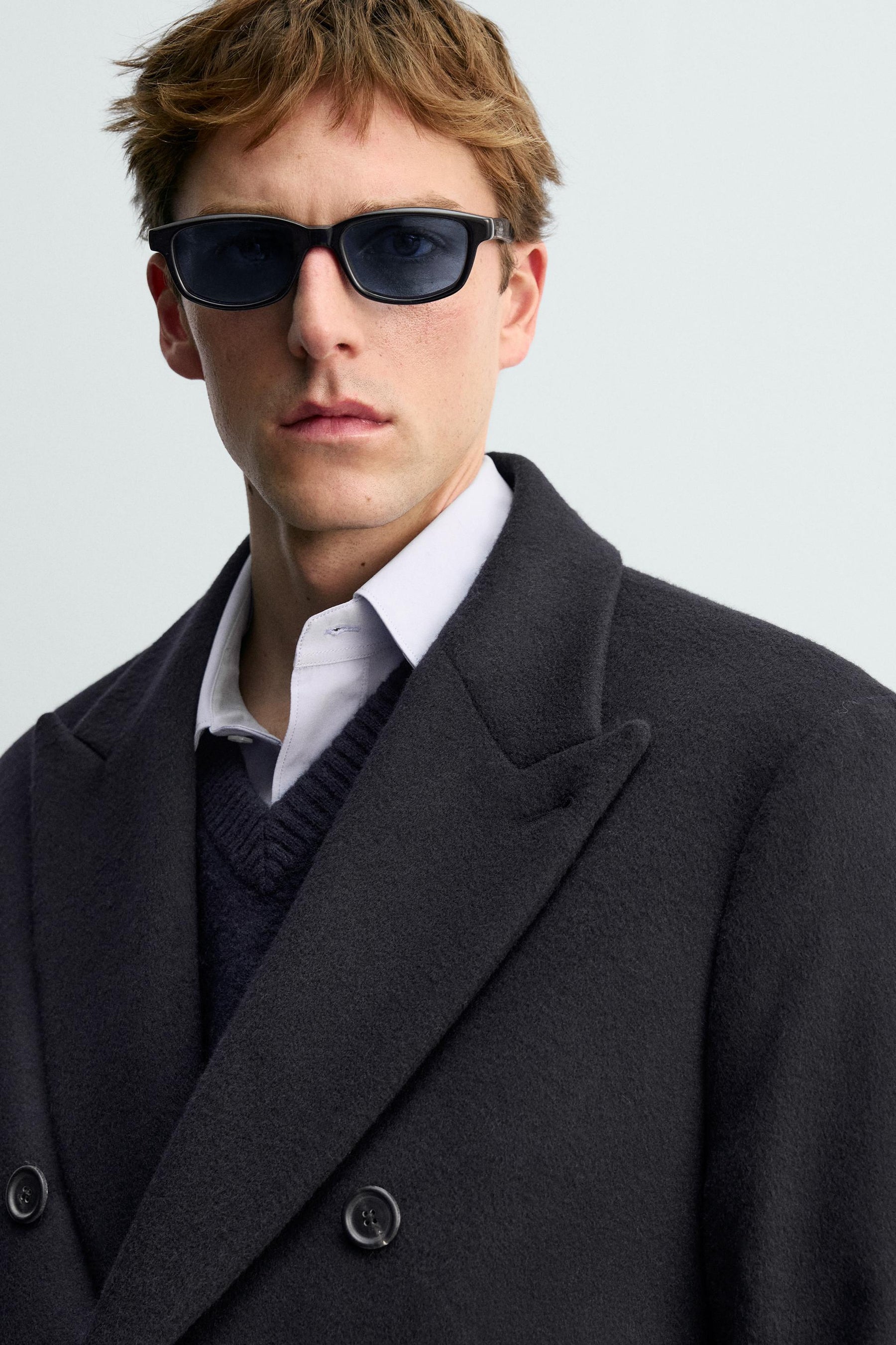 DOUBLE-BREASTED WOOL BLEND COAT AARON LEVINE X - Image 6