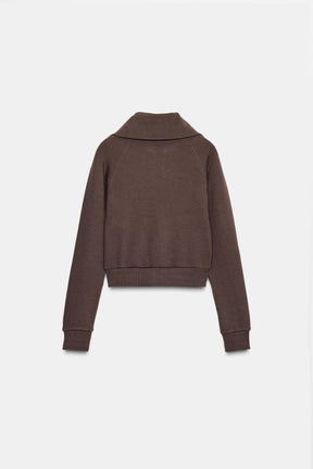 Plüschjacke mit Reißverschluss