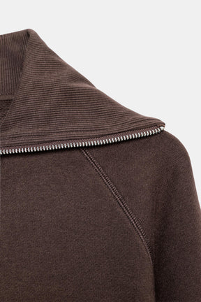 Plüschjacke mit Reißverschluss