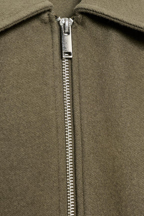 Weiche Bomberjacke mit Reißverschluss