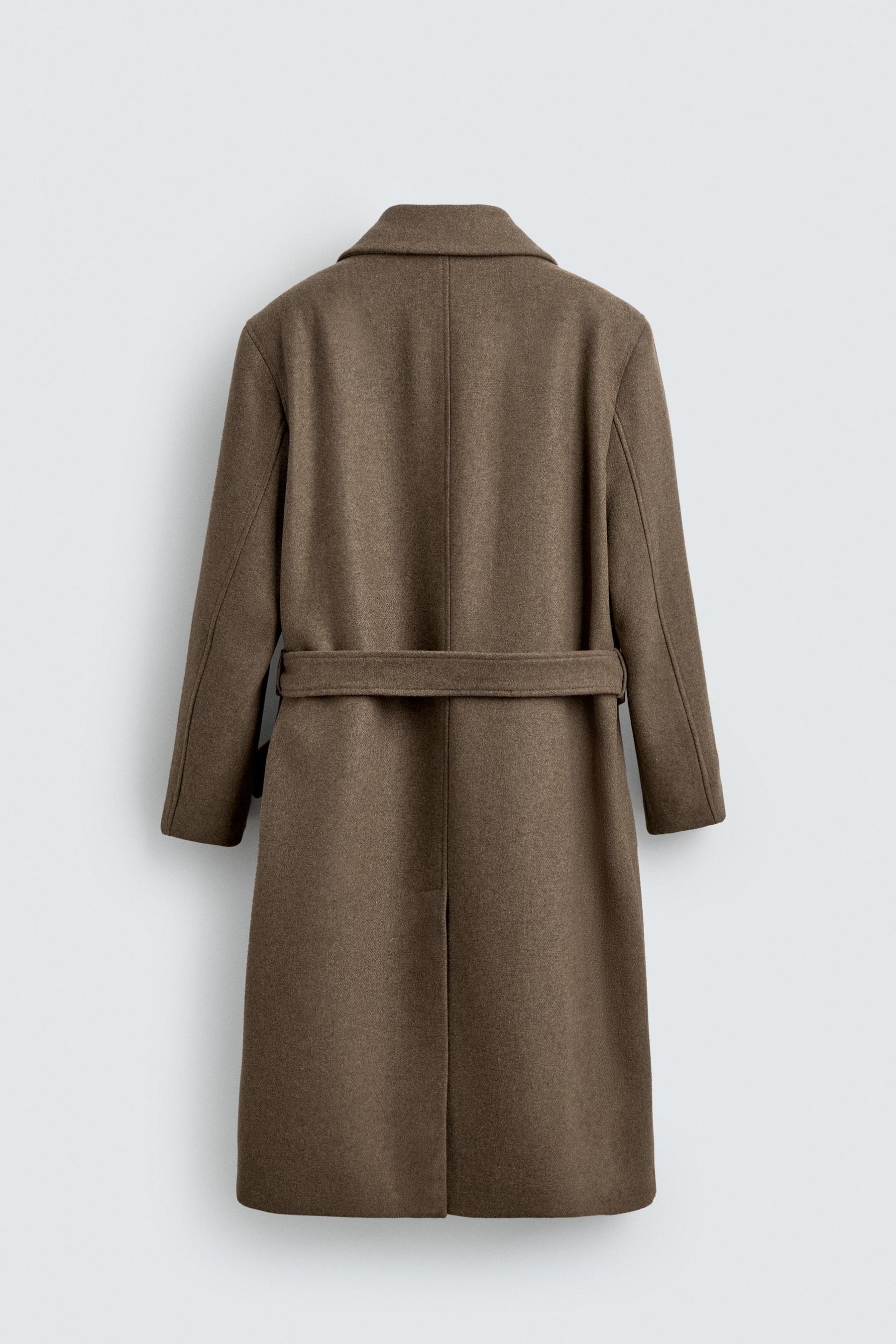 DOUBLE-BREASTED WOOL BLEND COAT WITH BELT - Image 7