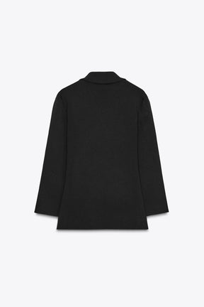 Strickblazer mit doppelter Knopfleiste