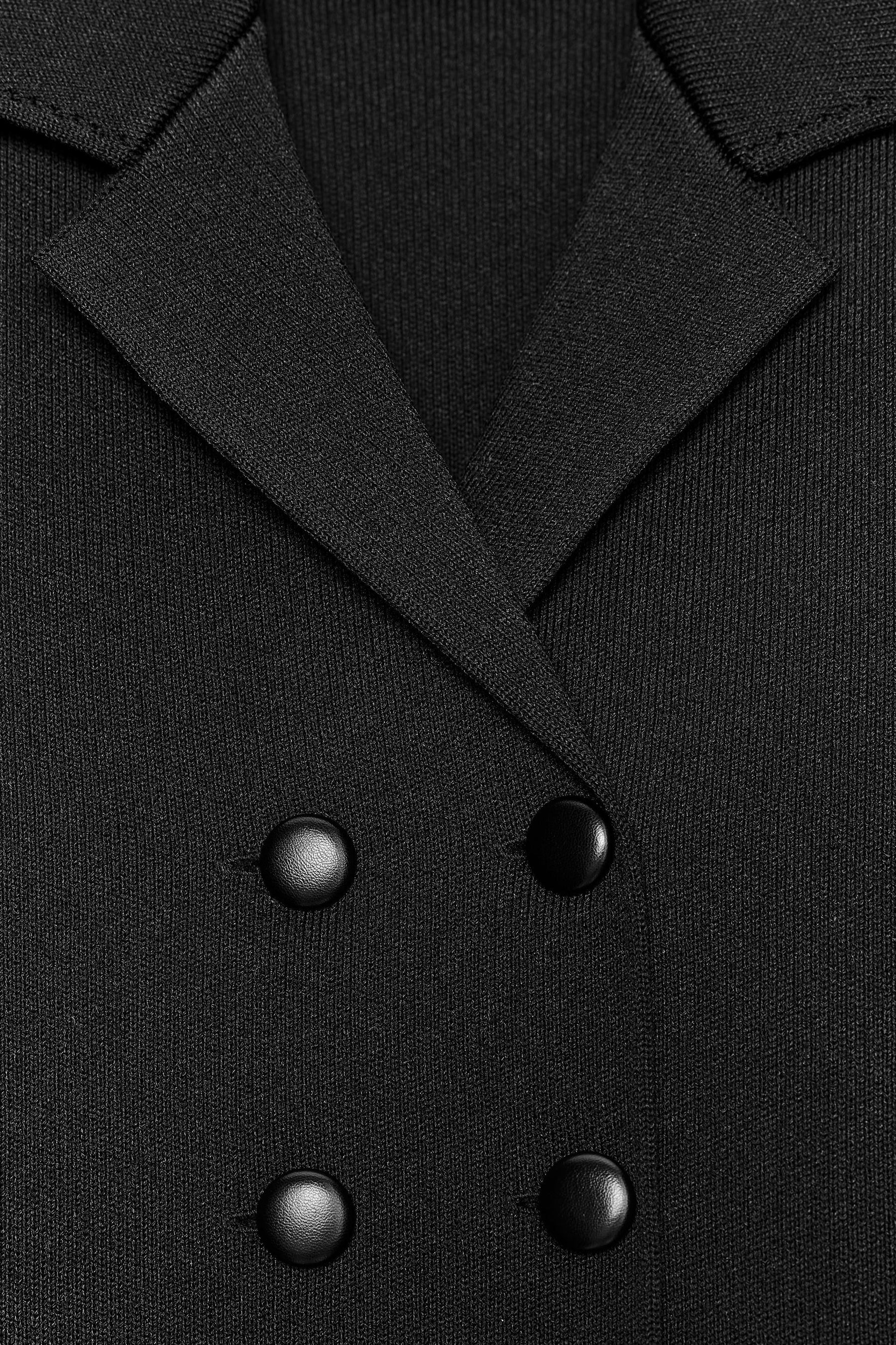 Strickblazer mit doppelter Knopfleiste