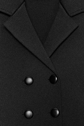 Strickblazer mit doppelter Knopfleiste