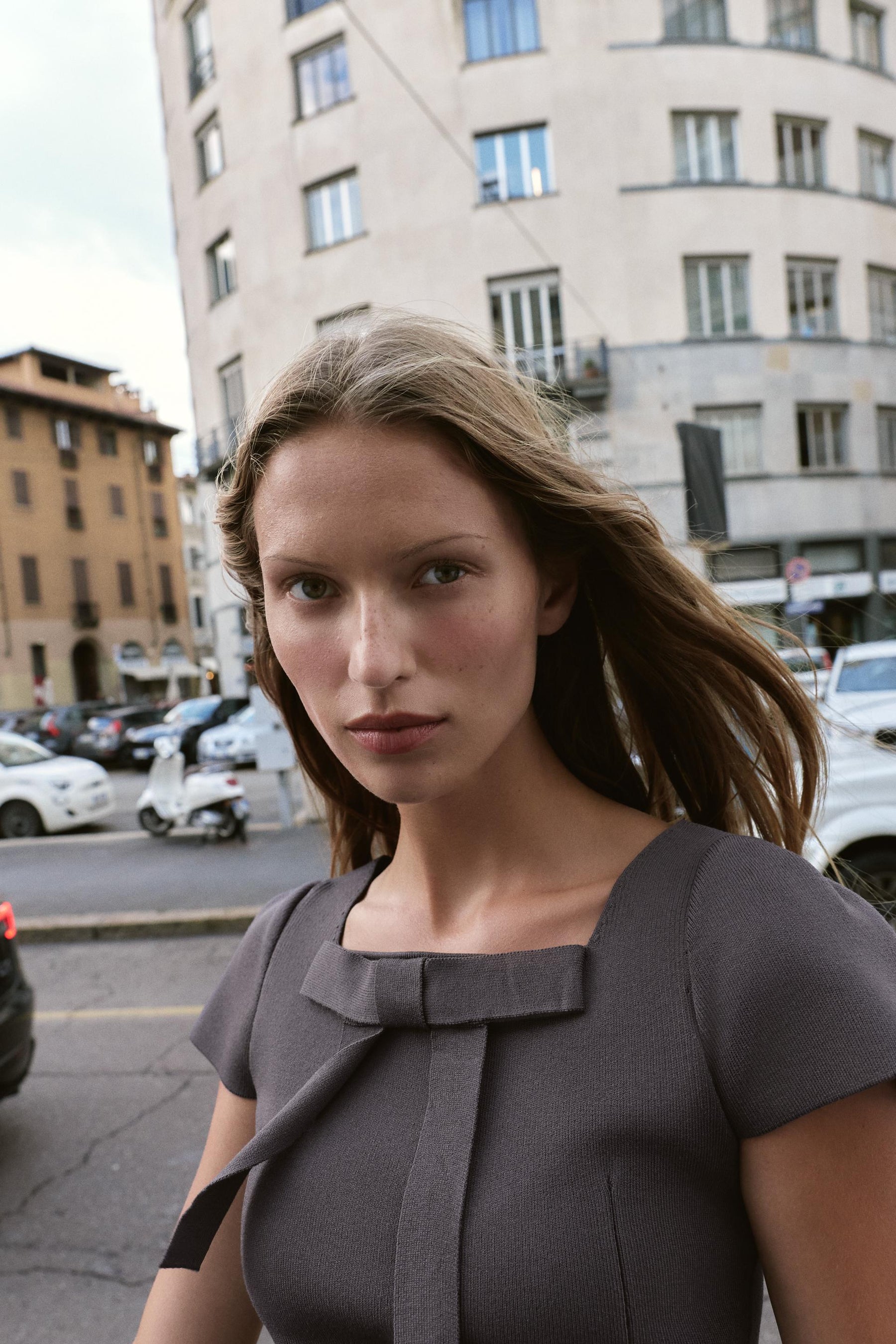 Strickpullover mit Schleife