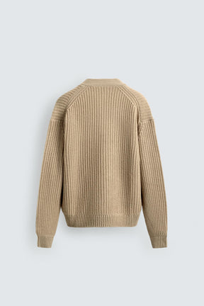 RIBBED TEXTURED CARDIGAN - Image 8