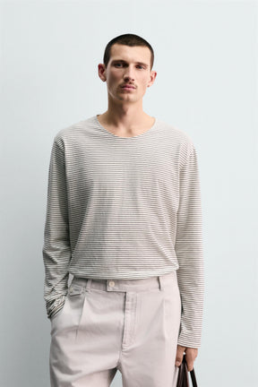 STRIPED JACQUARD T-SHIRT - Image 2