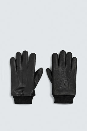 CONTRAST LEATHER GLOVES - Image 1