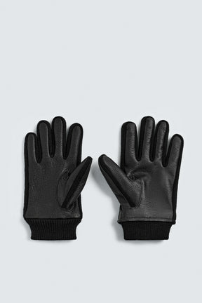 CONTRAST LEATHER GLOVES - Image 2