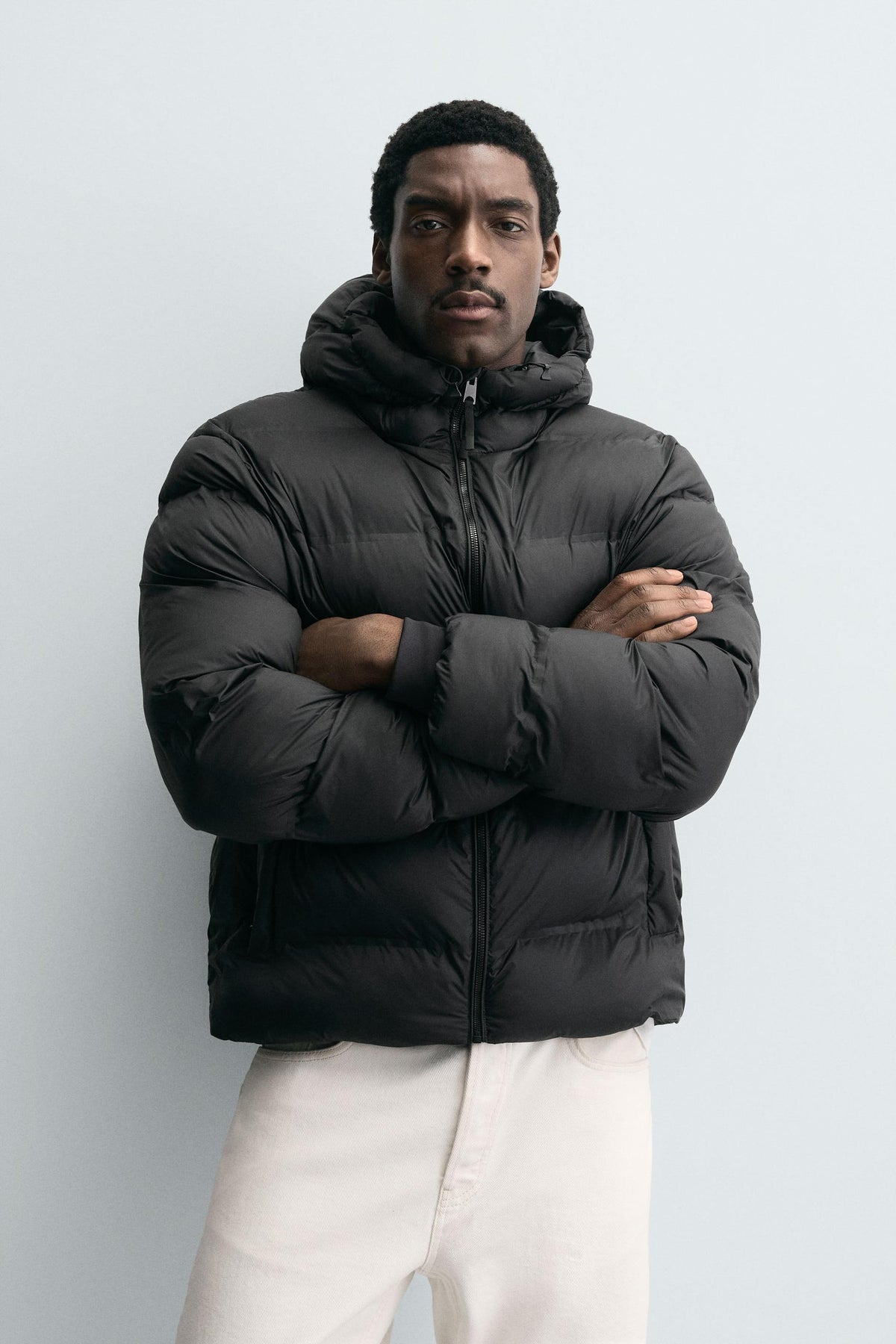 WATER-REPELLENT HOODIE PUFFER JACKET - Image 2