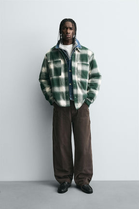QUILTED CHECK OVERSHIRT - Image 1
