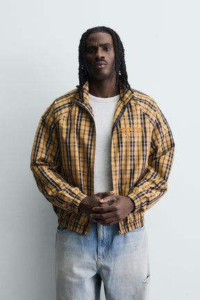 Karierte kastenförmige Jacke