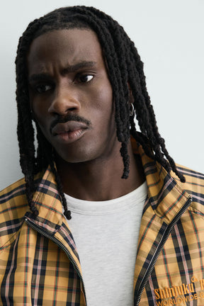 Karierte kastenförmige Jacke