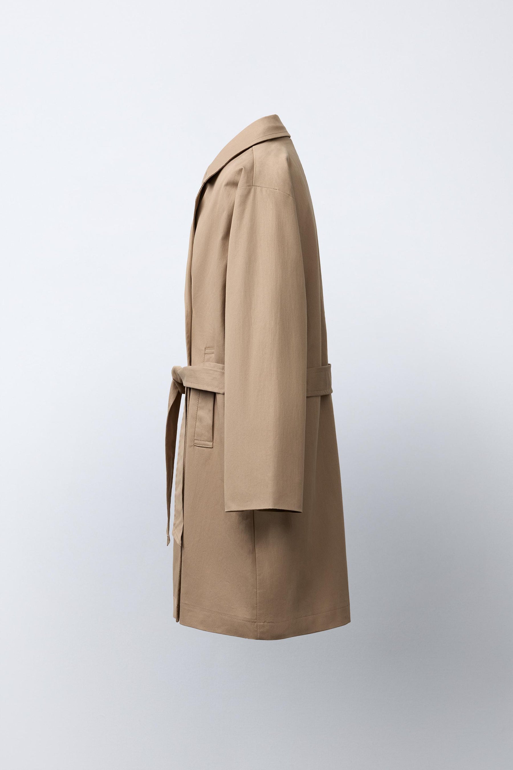LONG TRENCH COAT WITH BELT - Image 2