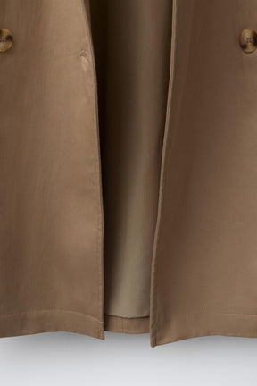 LONG TRENCH COAT WITH BELT - Image 6