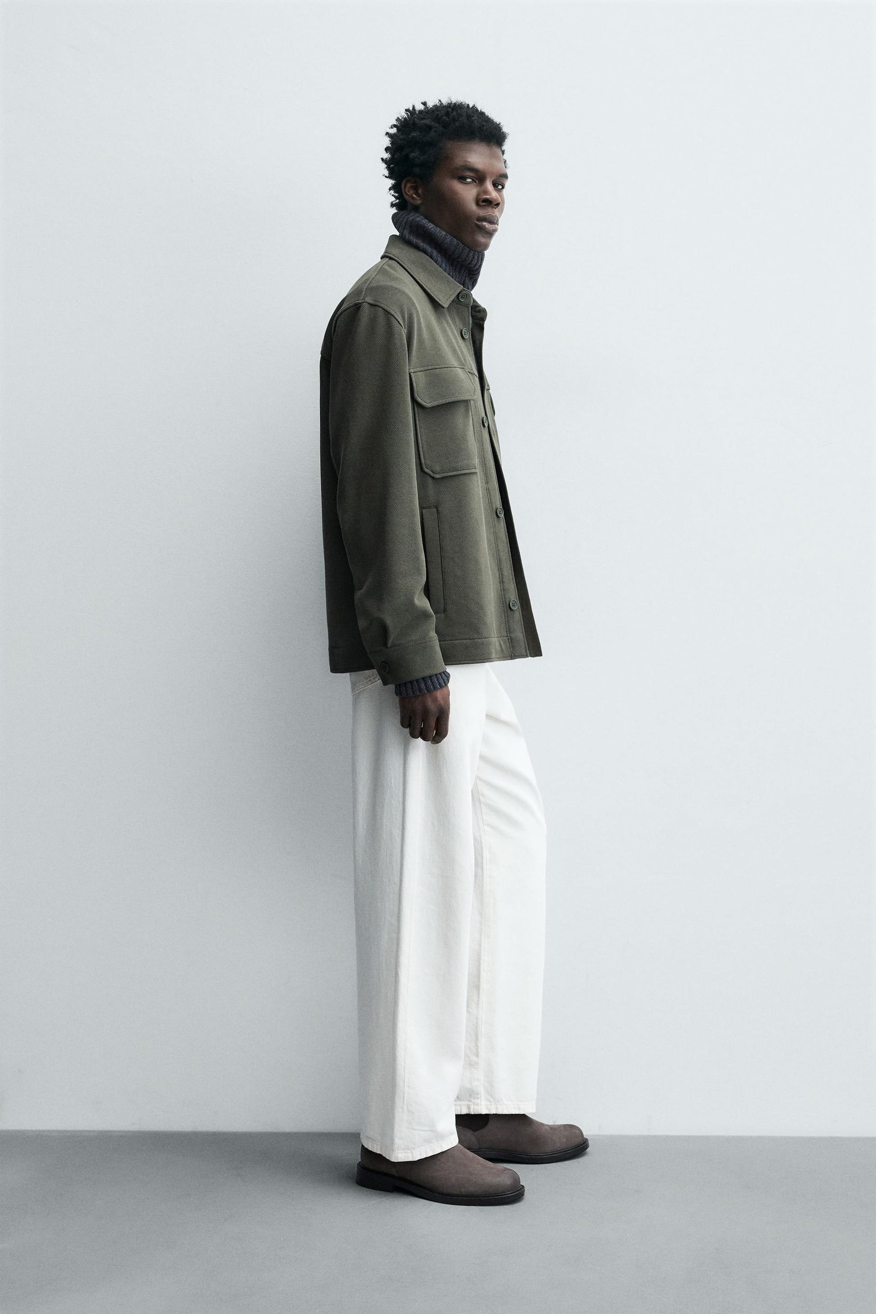 COMFORT TEXTURED OVERSHIRT - Image 4