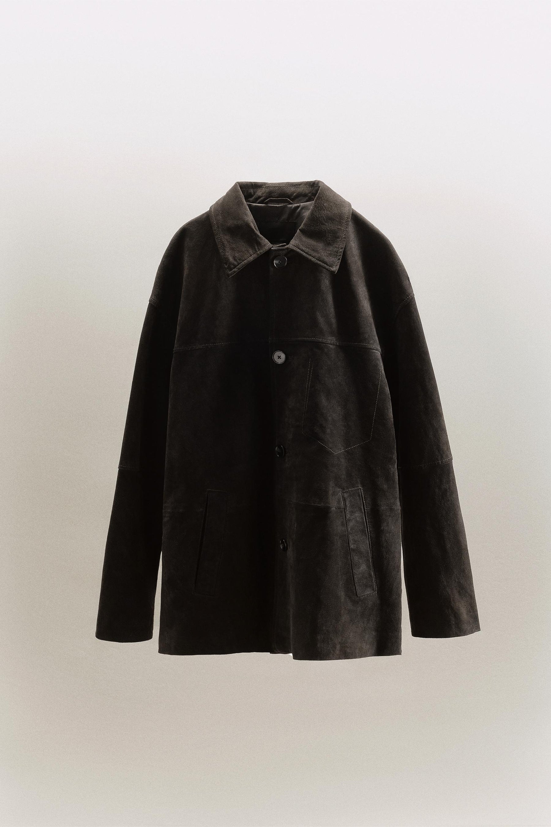 Übergroße Wildlederjacke