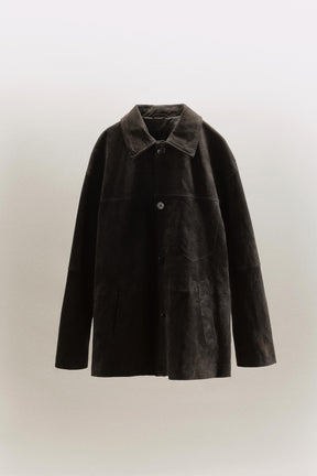 Übergroße Wildlederjacke