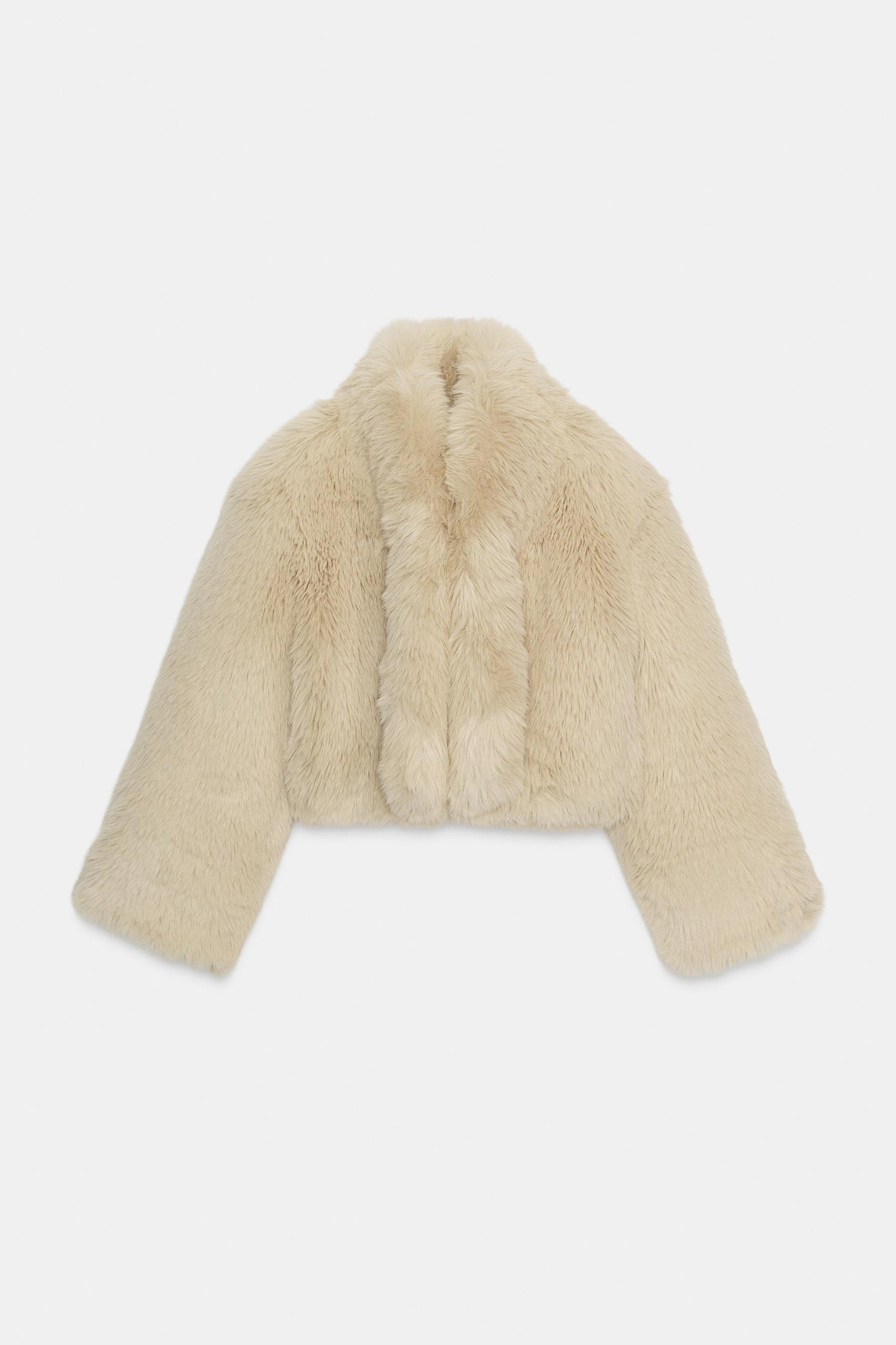 SHORT FAUX FUR COAT - Image 6