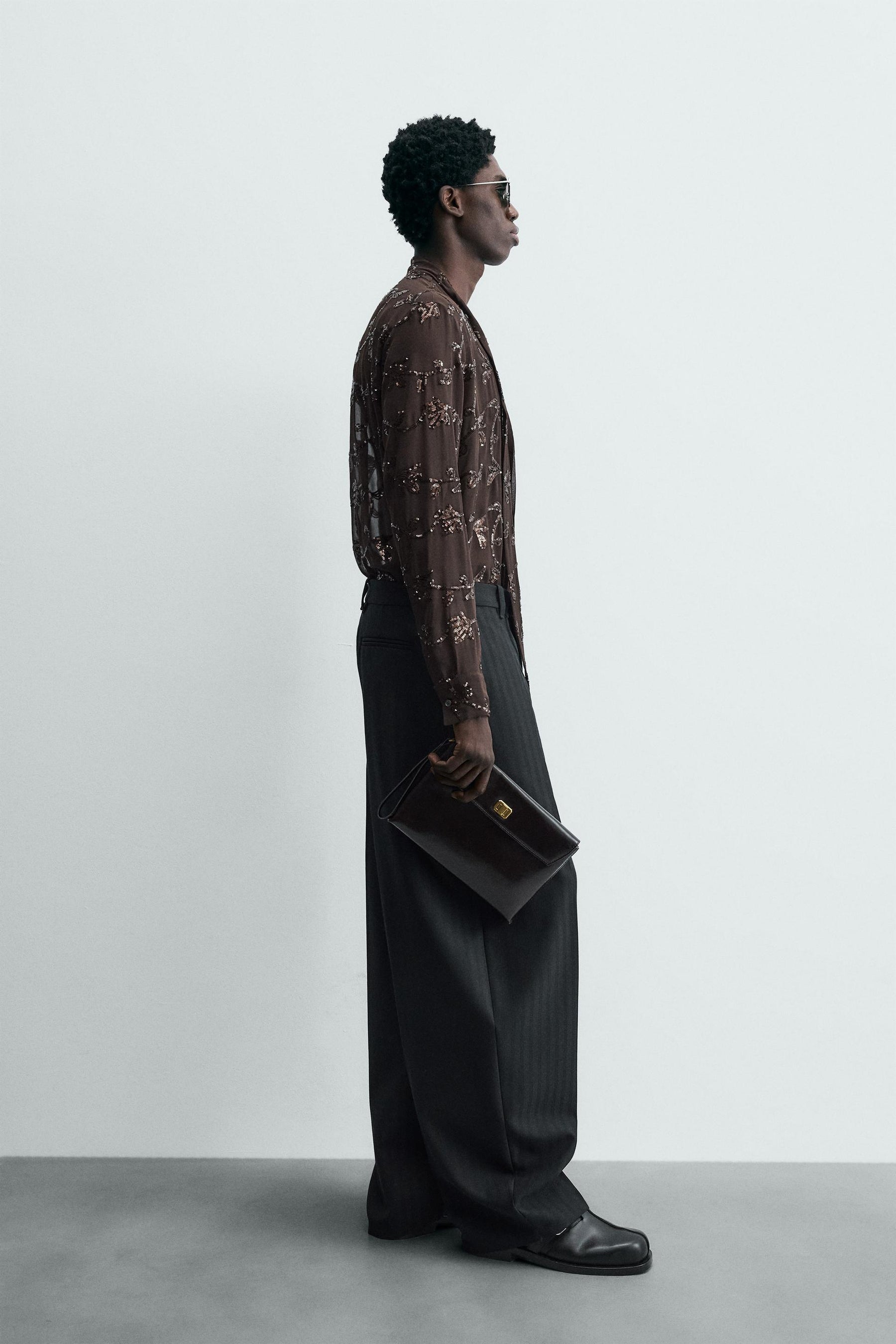 LIMITED EDITION SEQUINNED SEMI-SHEER SHIRT - Image 4