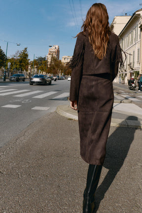 Fransen-Wildlederjacke