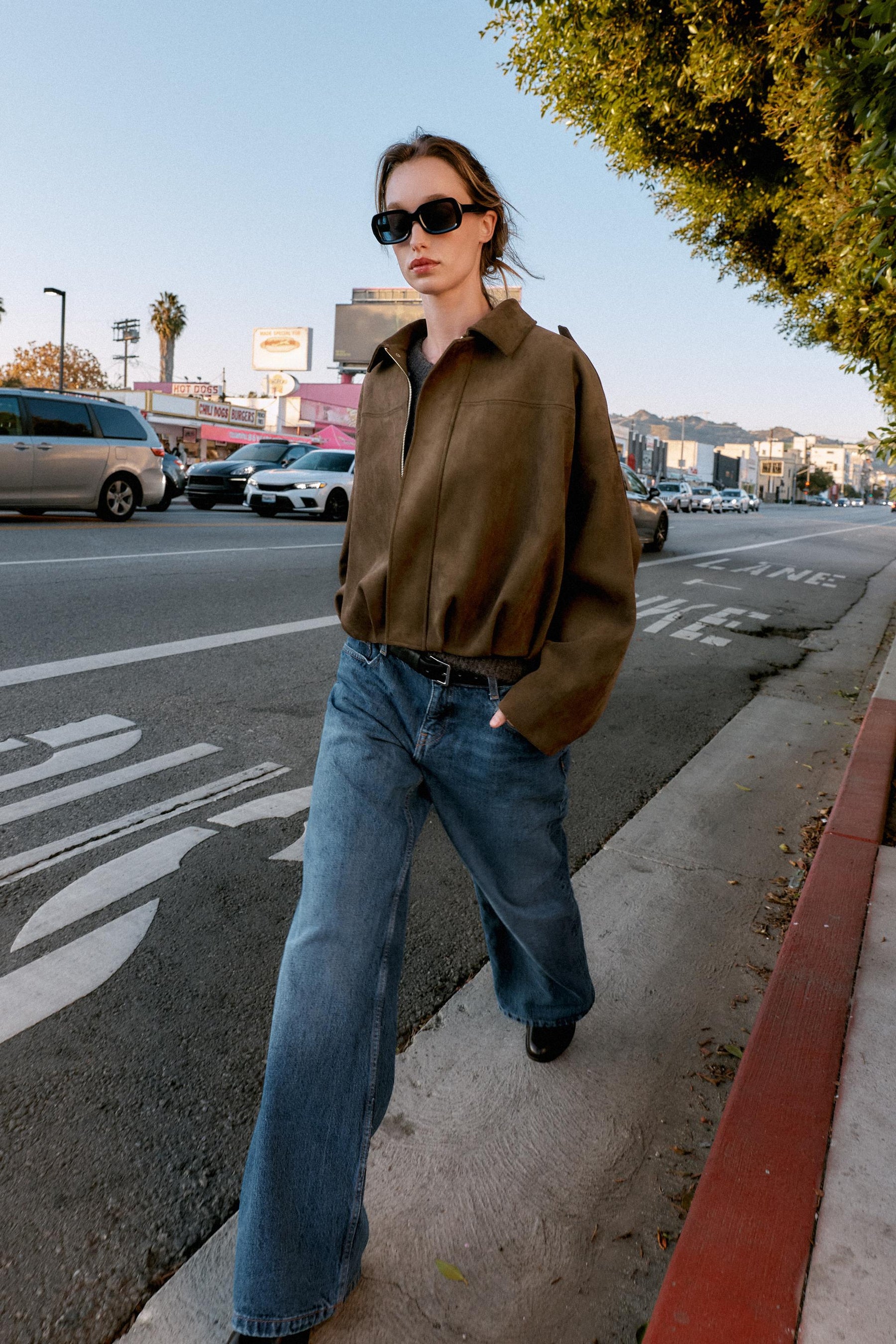 Wildleder-Bomberjacke 