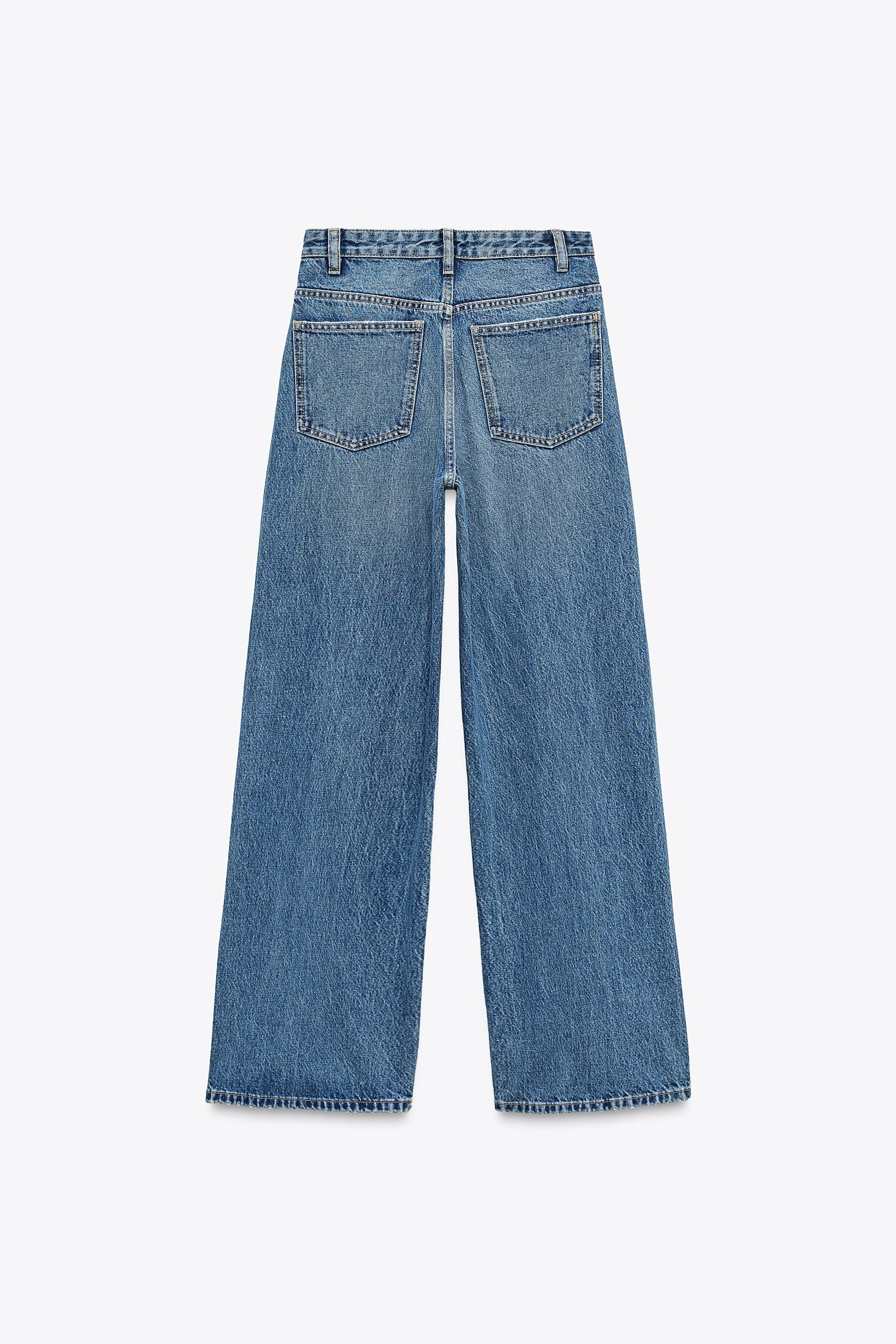 Wide-Leg Crossover Jeans