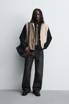 RELAXED FIT PUFFER GILET - Image 1