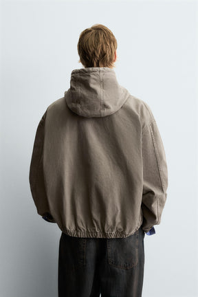 WASHED HOODED JACKET - Image 3