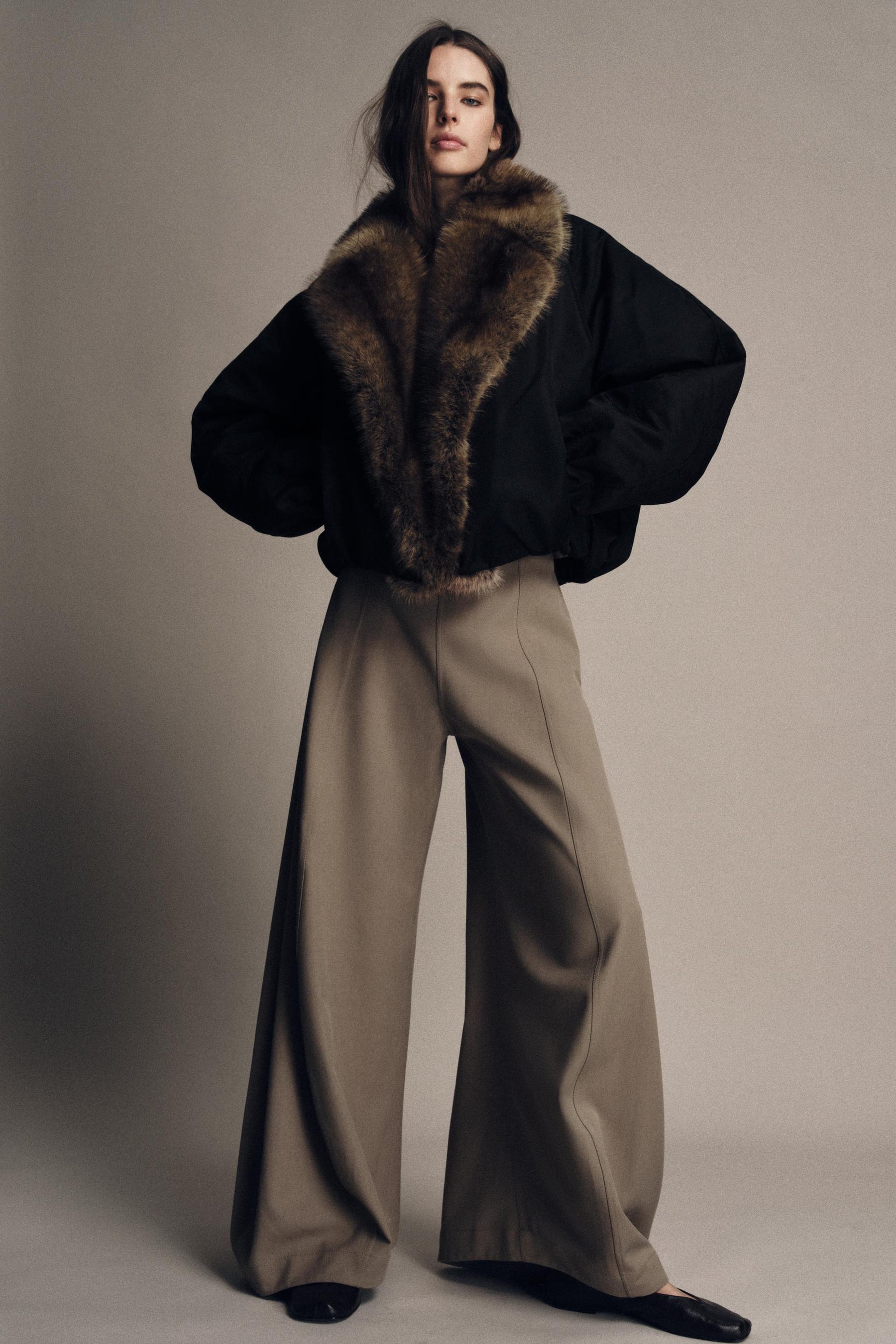 Bomberjacke aus Kunstpelz