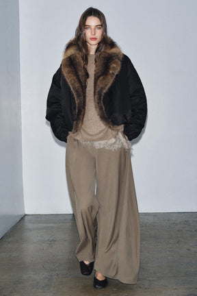 Bomberjacke aus Kunstpelz