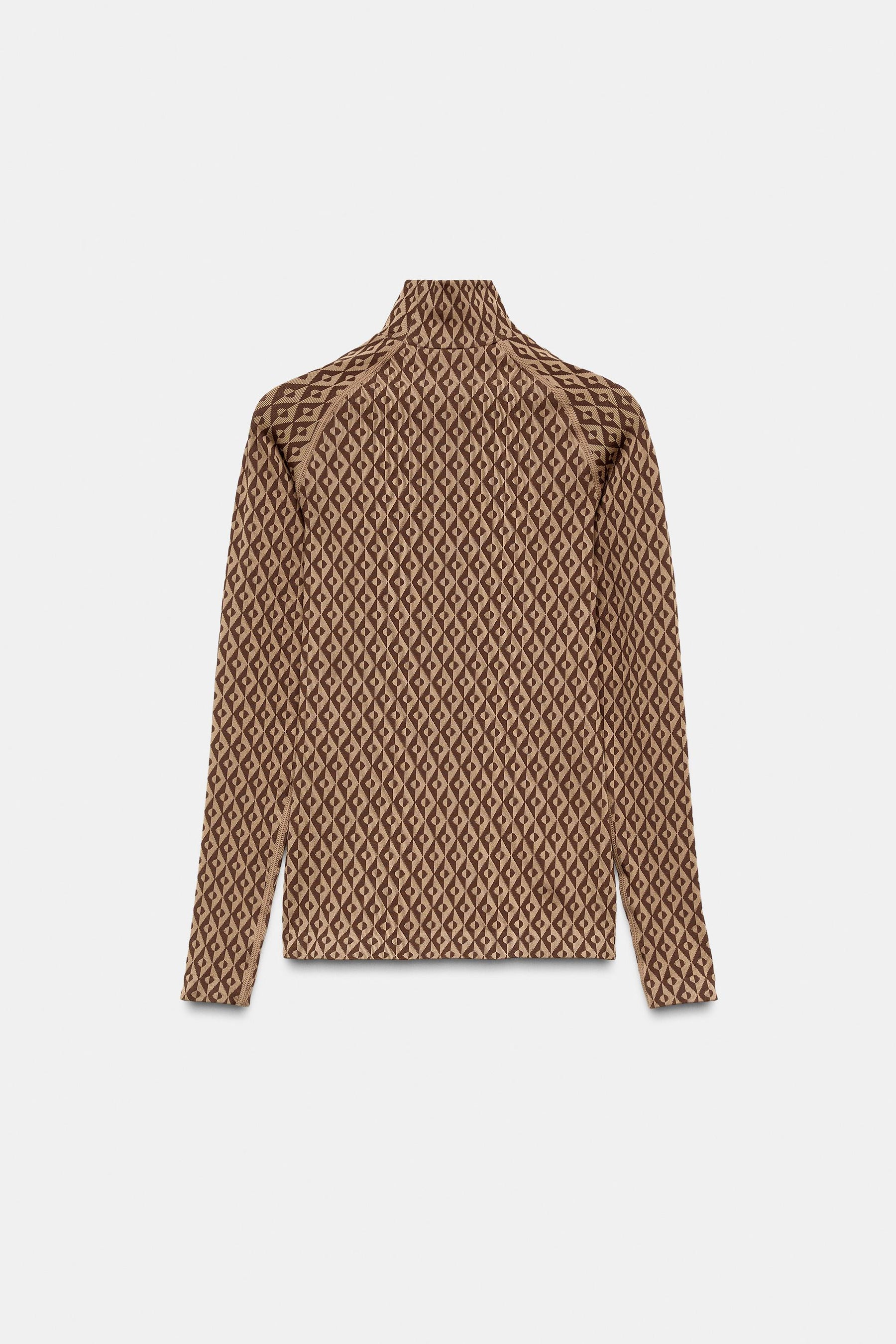 Nahtloses Thermo-Jacquard-T-Shirt