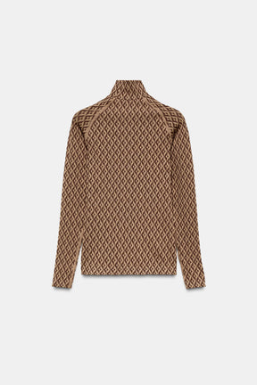 Nahtloses Thermo-Jacquard-T-Shirt