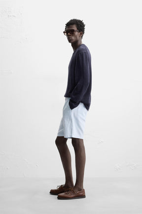 COTTON/LINEN BERMUDA SHORTS - Image 4