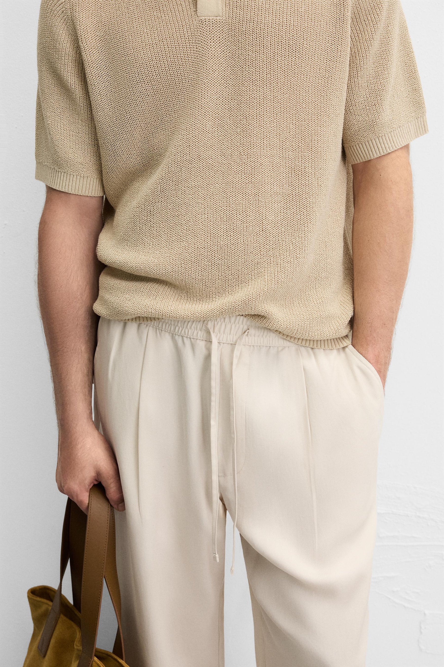 RELAXED FIT LYOCELL TROUSERS - Image 5