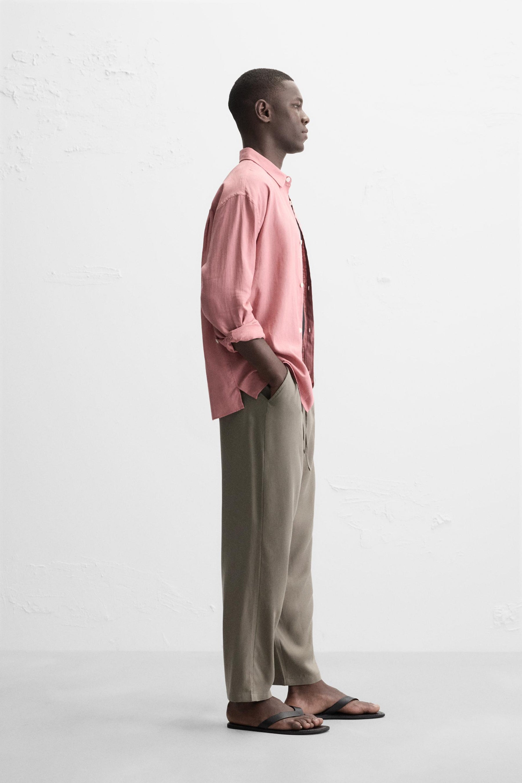 RELAXED FIT FLOWING TROUSERS - Image 4