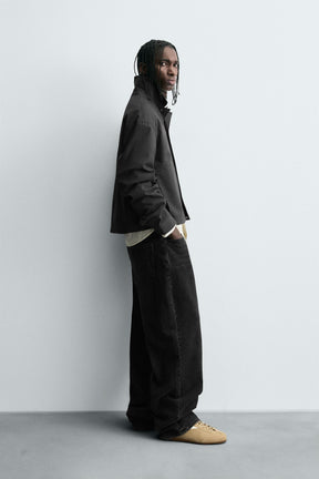 TEXTURED CROPPED FIT OVERSHIRT - Image 4