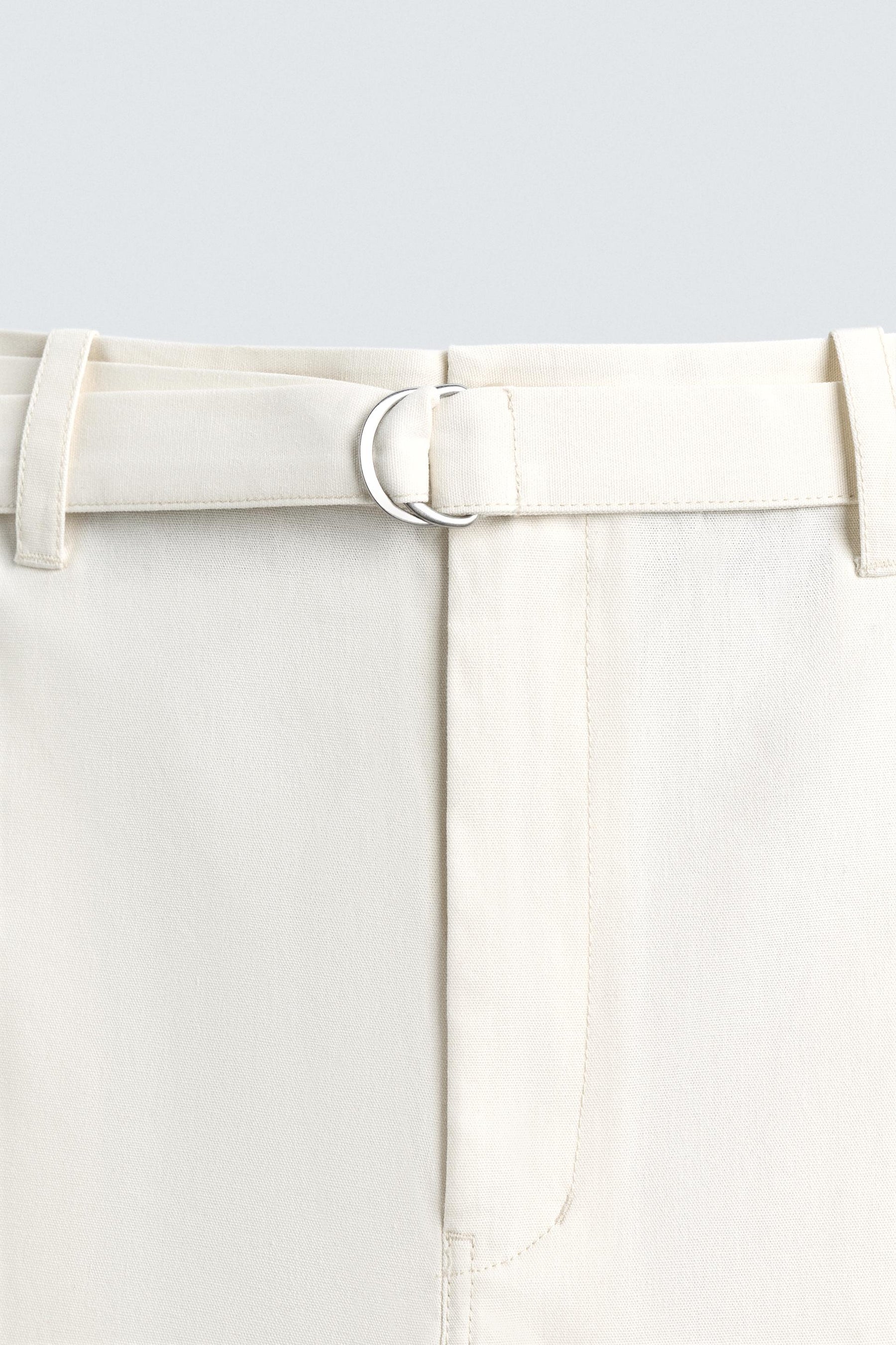 TEXTURED SHORTS WITH BELT - Image 8