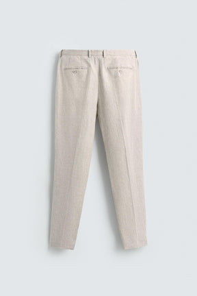 100% LINEN SUIT TROUSERS - Image 8
