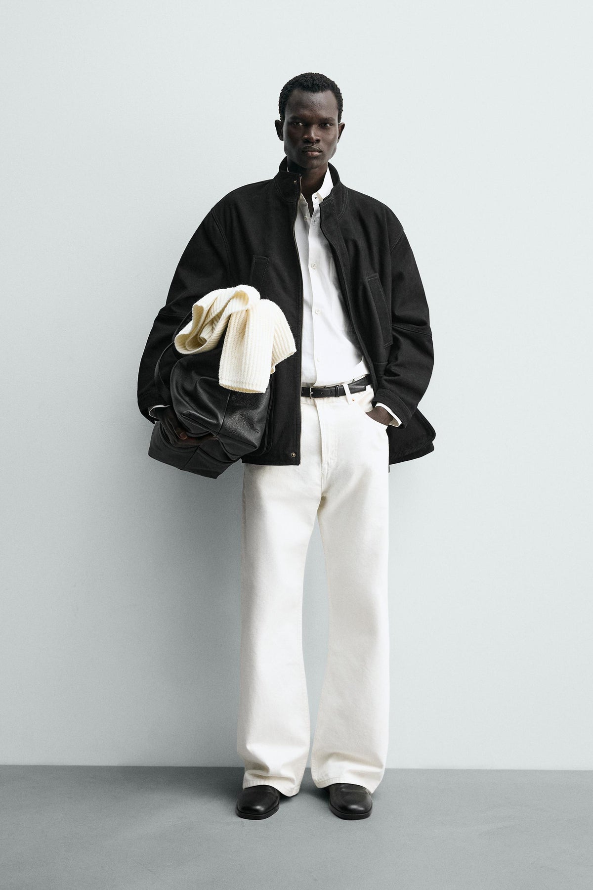 Lässiger Lederparka