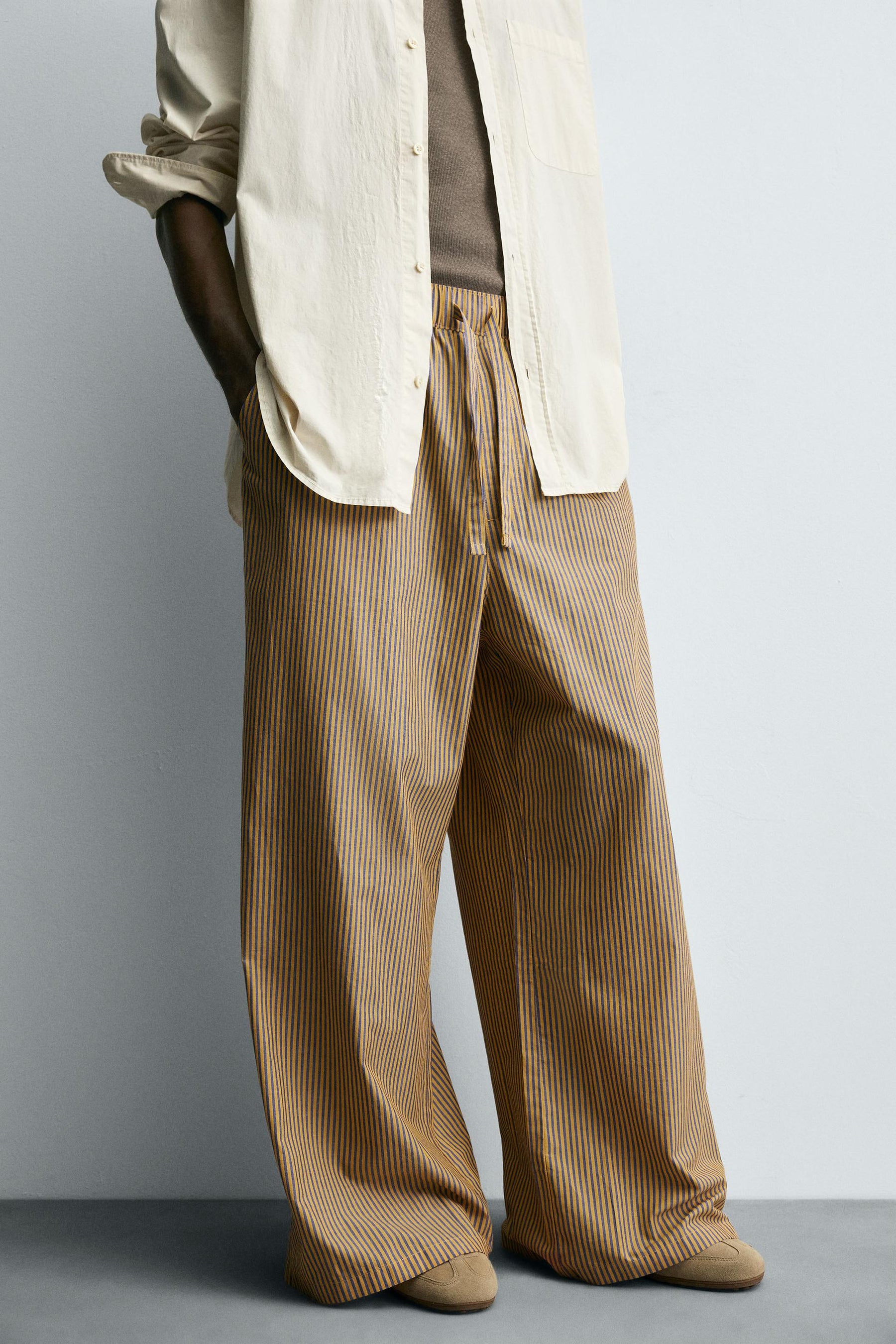 STRIPED OVERSIZE FIT TROUSERS - Image 5