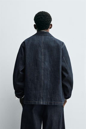 RELAXED FIT DENIM JACKET WITH POCKETS - Image 3