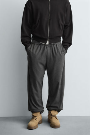 TEXTURED RELAXED FIT TROUSERS - Image 2