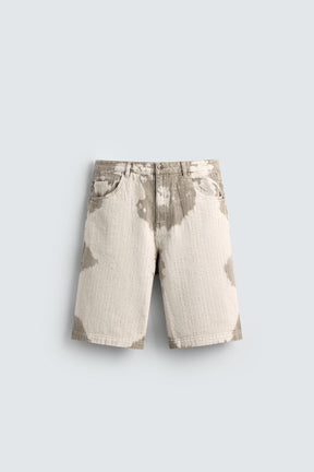 TEXTURED STRIPE BERMUDA SHORTS - Image 7