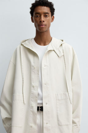 HOODED OVERSIZE FIT OVERSHIRT - Image 5