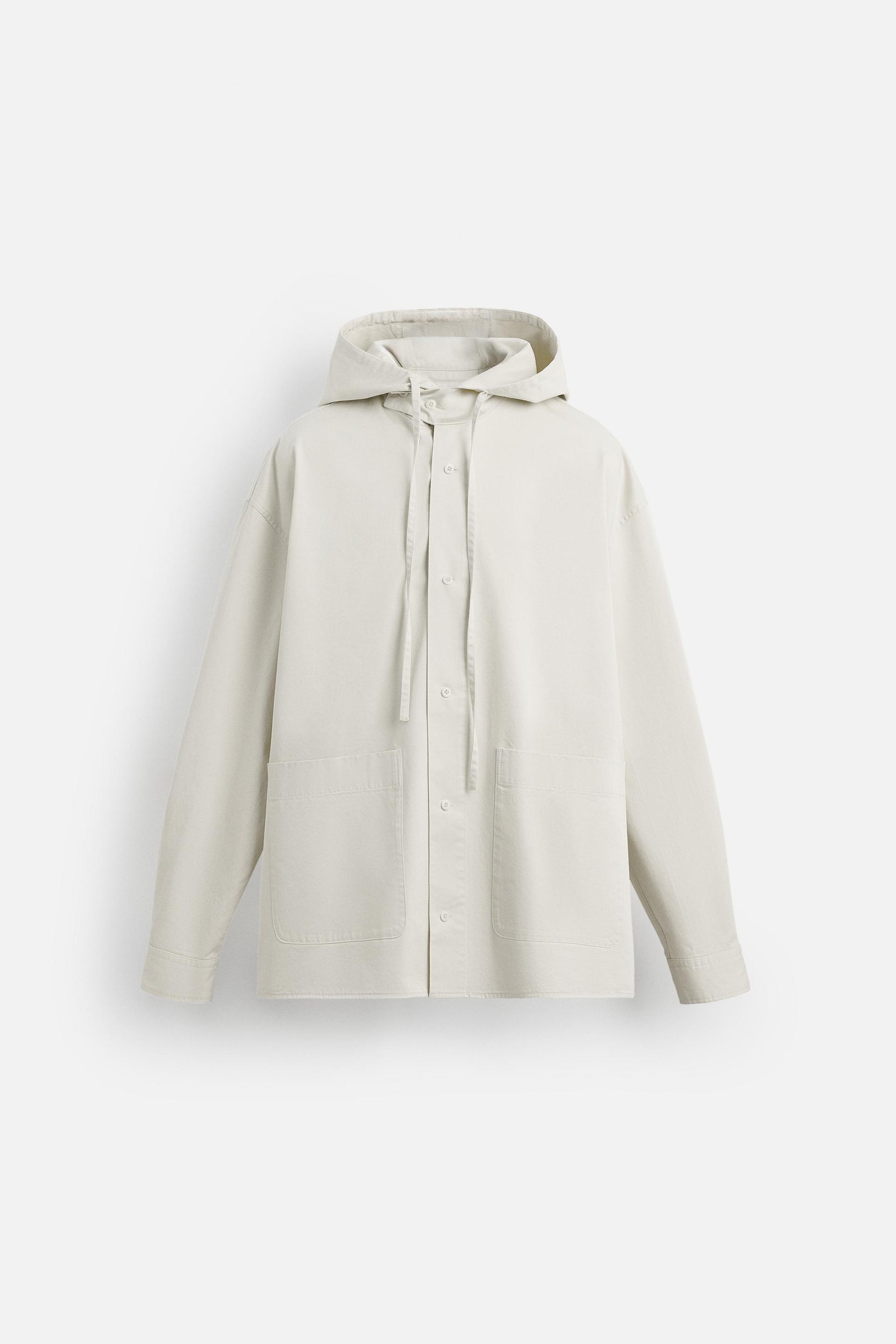 HOODED OVERSIZE FIT OVERSHIRT - Image 9